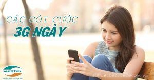 Hướng dẫn đăng ký các gói 3G ngày mạng Viettel năm 2017