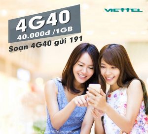 Hướng dẫn đăng ký gói 4G40 Viettel ưu đãi 2GB data chỉ 40,000đ