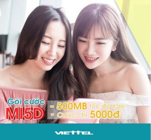Hướng dẫn đăng ký gói MI5D của Viettel nhận 500MB chỉ 5000đ