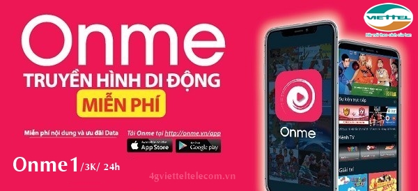 Đăng ký gói cước Onme1 Viettel miễn phí data truy cập Onme