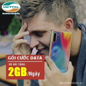 Đăng ký các gói data 2GB/ ngày mạng Viettel siêu hấp dẫn