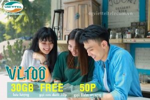 Cách đăng ký gói VL100 Viettel miễn phí 30 phút đầu, 30GB và 50 phút liên mạng
