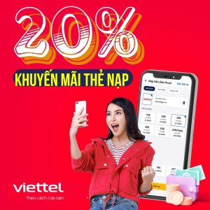 Viettel khuyến mãi tặng 20% giá trị thẻ nạp ngày 10/1/2022