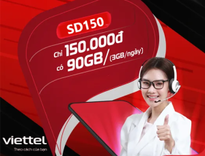 Hướng dẫn đăng ký gói SD150 Viettel nhận 3GB mỗi ngày
