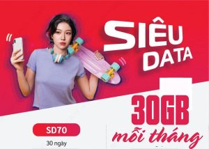 Hướng dẫn đăng ký gói SD70 Viettel chỉ 70K có 30GB lướt web tẹt ga