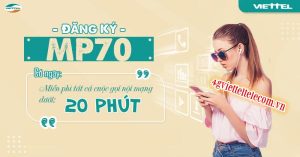 Đăng ký gói MP70 Viettel miễn phí thoại nội mạng 